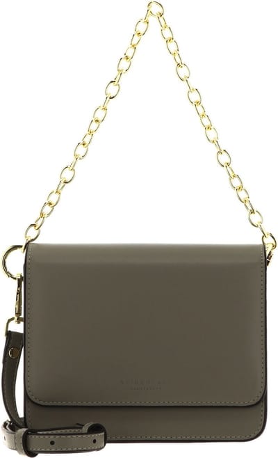 SEIDENFELT MANUFAKTUR Schoudertas Avondtas Nees Crossbody Bag Grey Green / Gold Kaki