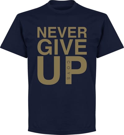 Never Give Up Spurs T-Shirt - Navy/ Goud - S