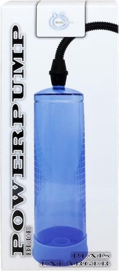 Bossoftoys - Power Pump - Penis Pomp - Penis vergroter - blauw - 22 CM 60-00005 -stoere Cadeaubox