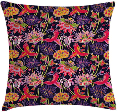 ABAKUHAUS Jacobeaans kussenhoes – Dubbelzijdig bedrukt – 50x50 cm – donkerpaars