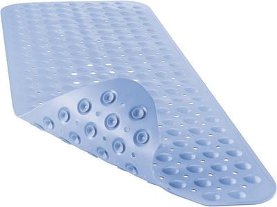 Antibacteriële Antislip Badmat - Milieuvriendelijk en Machinewasbaar - 100 x 40 cm Lichtblauw