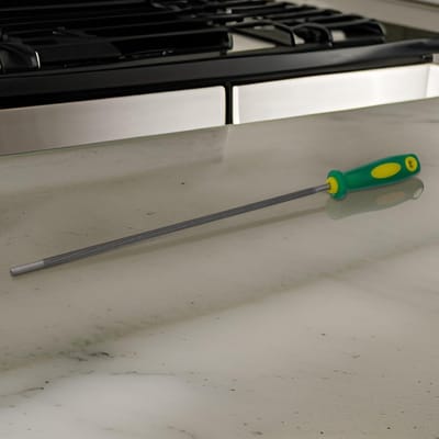 Kettingzaagvijl - Slijpvijl - Kettingen slijpen - Comfortabel handvat - 40 mm - Grijs