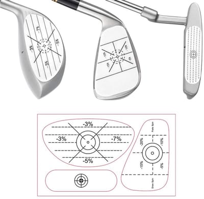 Impacttape voor golfclubs (40 vellen) – Golf-impacttape – Impact-trainingstickers – Swingtrainer – Impactstickers voor de golfswing – Golftrainingshulpmiddel – Stickers voor putters en ijzers – Golfclubstickers voor impactmarkering