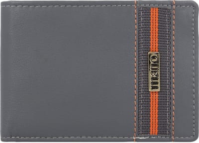 mano Don Leonardo Portemonnee RFID Leer 12 cm - Jongens - Horizontaal - grau