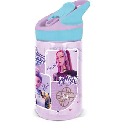 KPOP Demon Hunters Tritan Premium Drinkfles - 480 ml - Sluit goed af - Drinkfles voor kinderen - Transparant paars