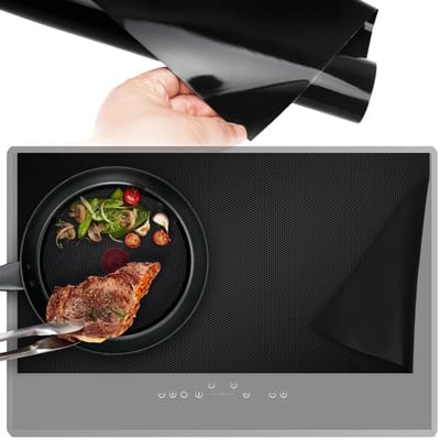Dailygoods- Inductiekookplaat Beschermmat Hittebestendig - Siliconen Mat - Antislip - Vaatwasmachinebestendig - 78x52 cm - Verlengt Levensduur - Kookplaatmat