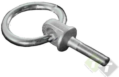 M10 x 35mm ring met bout - bindoog - cantonal ring - vastzetring - aanlijnring - paardentrailerring