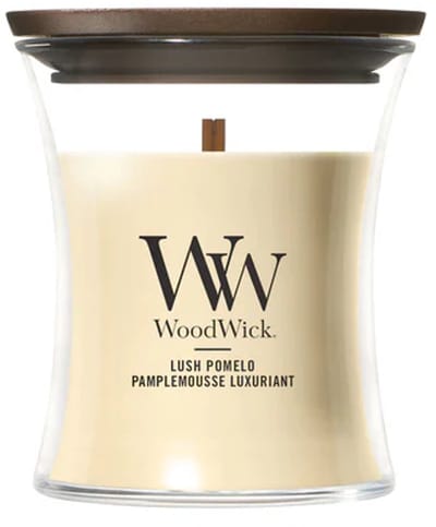 WoodWick Hourglass - Lush Pomelo - Mini Geurkaars - Tot 30 branduren