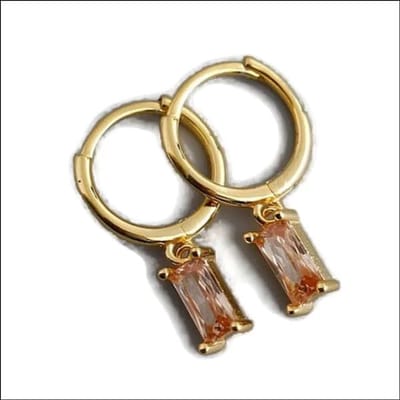Aramat Jewels | Oorringen | 925 Zilveren Zirkonia Oorringen 10mm - Sprankelende Hoepel Oorbellen | Goudkleurig-Champagne | |3mm | Zilver | Kinderen, Volwassenen | Verkleurd niet