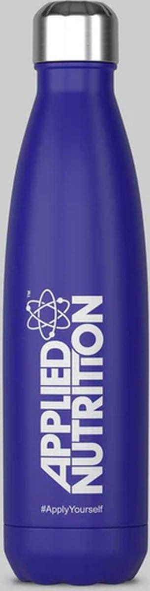 Applied Nutrition - Stainless Steel Flask - 500ml - Blue - RVS Drinkfles - RVS Waterfles - Waterfles - Waterflessen - Waterfles RVS - Drinkfles - Drinkfles RVS