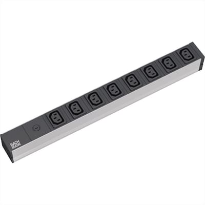 Bachmann 333.408 energiedistributie 8 AC-uitgang(en) 1U Zwart, Grijs, Zilver