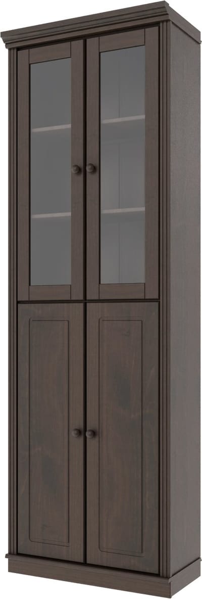 Anita- Boekenkast 2 Glass2 Wooddoors HL