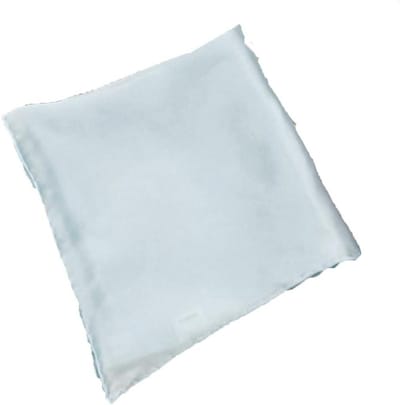 Heren Pochet Zijdedoek - Effen Premium Satijnen Doek 100% Zijde - Lichtblauw - Voor Bruiloft, Feest - 35 x 35 cm