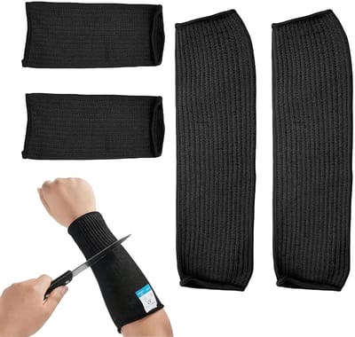 Snijbeschermende Mouwen (21/41 cm) - Ademend, Warmtebestendig en Antislip Voorarm Bescherming voor Snijden, Hakken en Tuinieren
