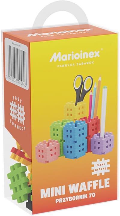 Mini wafel blokken pennenbak 70 stuks - Marioinex - vanaf 5 jaar