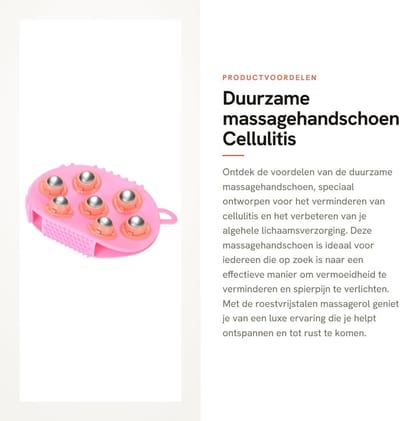Dailygoods- Massagehandschoen Duurzaam - Massageapparaten - Massageroller Hout - Massage Roller Cellulite - Massage Roller Lichaam - Vermoeidheid Verminderen