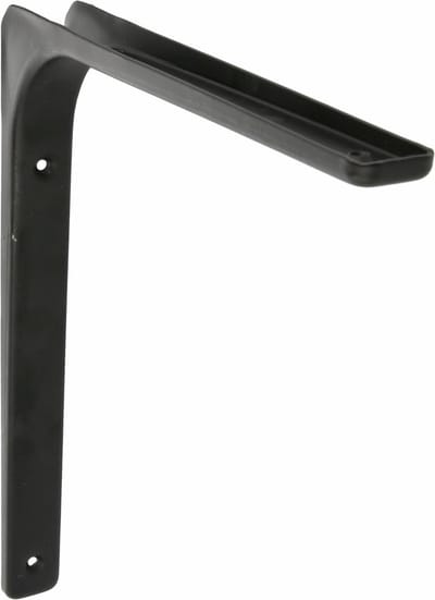 AMIG Plankdrager/planksteun van metaal - gelakt zwart - H250 x B350 mm - boekenplank steunen