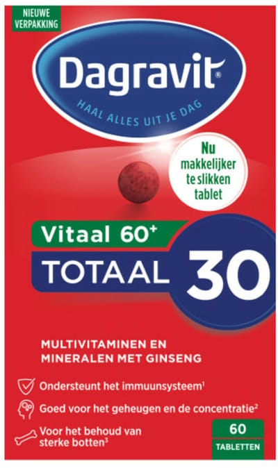 Dagravit Vitaal 60+ Multivitaminen - 2 x 60 tabletten - Voordeelverpakking