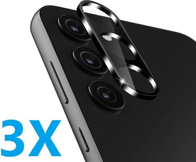 Camera lens Protector 3x Geschikt voor: Samsung Galaxy S24 - screen protector - glas - bescherm je camera - beschermglas - Zwart