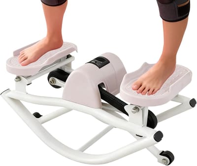 Rocking Stepper - Core Trainer - Thuis Trainen - Stille Hydraulische Werking - Compact Ontwerp - Zwart