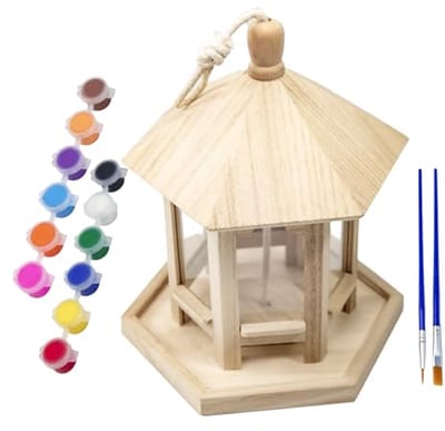 Houten Vogelhuisje voor de tuin - DIY Voederhuis voor Wilde Vogels