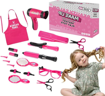 Kappersspeelset Kinderen - Kapperskoffer Speelgoed - Rollenspel Salon - Realistische Accessoires - 23 cm Breed - Meerkleurig