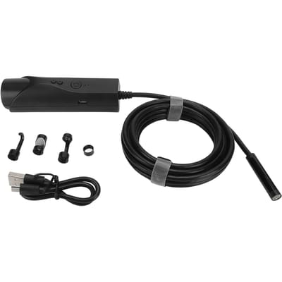 WiFi Borescoop 8mm Camera HD 1080P IP67 Waterdicht Draadloze Endoscoop Inspectiecamera met 6 LED's 1m / 3.3ft black