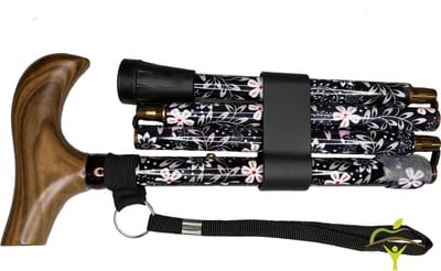 Pluviose wandelstok opvouwbaar met houten handvat - verschillende kleuren verkrijgbaar : Bird