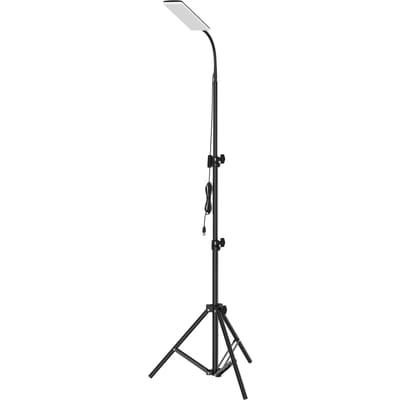 Draaibare Selfie Camera Lamp met Telescopisch Statief 2m USB-kabel 84 stuks LED's Licht Opbergtas zwart