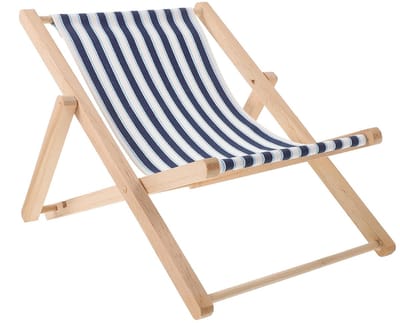 Dailygoods- Strandstoel Opvouwbaar - Houten Strandstoel - Strandstoelen Lichtgewicht - Strandstoel Verstelbaar - Nautische Decoratie - Kunsthandwerk in Mediterrane Stijl - Strandkorf