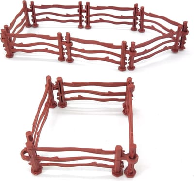 Inovra Plus - Mini Horse Corral Fence Set - 50 Stuks - Boerderij Paddock Schermen - Plastic Hekken - Boerderij Mini Tuin Hek - Boerderijdieren Decoratie - DIY Benodigdheden