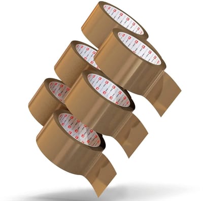 108 Rollen Bruine Pakketplakband 50mm x 66m Stil Afrollend Verpakkingstape Set