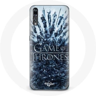 Hoesje voor Huawei P20 Game of Thrones seizoen 8 aflevering 1 Game of Thrones Characters-logo Grijs