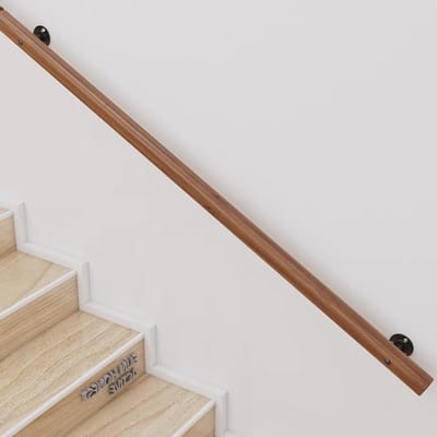 Houten trapleuning - Veiligheidsleuning binnen - Veilig traplopen - Massief hout - 50-150 cm - Natuurlijk hout