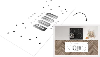 Keukenloper - Loper keuken - Spreuken - Quotes Mama Jij Bent Goud Waard - Moeder - Moederdag cadeautje - Liefste mama - zwart wit - 120x50 cm - Keukenloper vinyl
