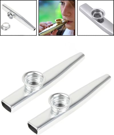 LOUZIR 2 stuks Kazoo Blaasinstrument - Blaas Muziek Fluit Instrument - Kazoos Flute