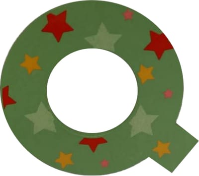 Decoratieletter - Q - Hout - 7cm - Groen