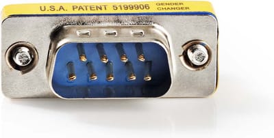 Nedis Seriële Adapter - Adapter - D-SUB 9-Pins Male - D-SUB 9-Pins Male - Vernikkeld - Metaal - Metaal - Doos