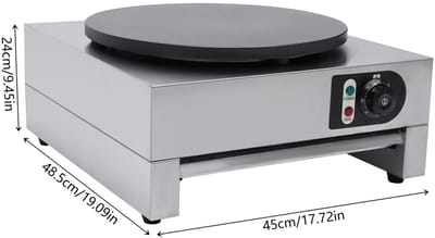 Seth Select Crêpe Maker 3000W – Professionele Pannenkoekenplaat – Anti-aanbak – Inclusief Spatel - Silver