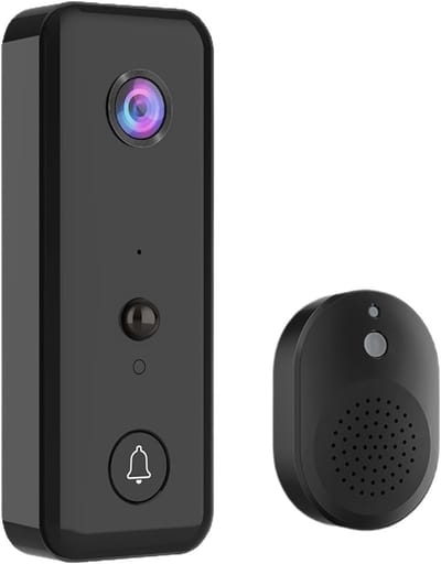 Slimme Deurbel Camera - Videodeurbel Draadloos - Veilig Thuis - Tweeweg Audio - 53 Inch - Zwart