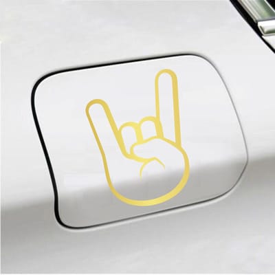 Bumpersticker - Rock N Roll - 12 X 9 - Goud