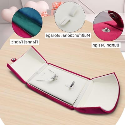 Compacte Reis Sieradenbox voor Ringen, Kettingen, Oorbellen en Armbanden - Draagbare Organizer en Display Case in Rood voor Mode Sieraden