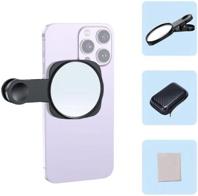 Compacte Spiegel voor Selfies met Telefoonclip - Universele Accessoire voor iPhone en Samsung Vlogs, Fotografie en Video's