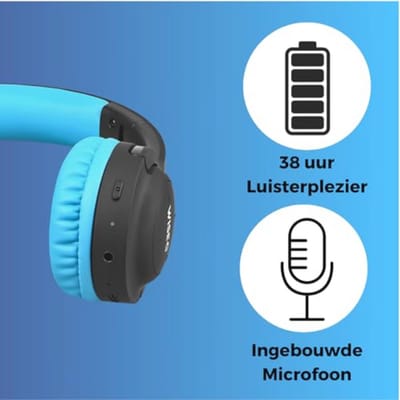 Draadloze Kinderkoptelefoon met Veilig Volume | 38 Uur Batterij | Flexible en Duurzaam | Bluetooth 5.1