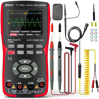 2in1 Digitale Oscilloscoop Multimeter 48MSa/s Bemonsteringssnelheid 10Mhz Bandbreedte 9999 Counts True RMS veelkleurig