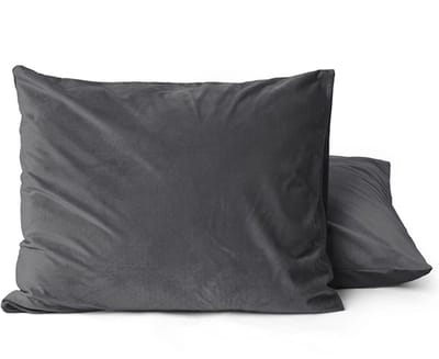 Zavelo Easy All-in-one-Dekbed Velvet Kussenslopen Antraciet (2-stuks)
