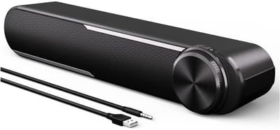 CRLYN® Soundbar PC - Speaker Computer - Plug & Play - Zwart