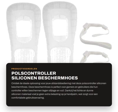 Dailygoods- Polscontroller - Siliconen Beschermhoes - Polsbandjes - Slijtvast - Antislip - Lichtgewicht - Compatibel met WII rechter handgreep - Controllerhoes