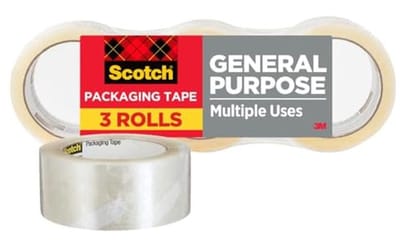 Lichtgewicht verzending verpakking tape 1,88 inch x 54,6 yards - 3 Rollen Transparant
