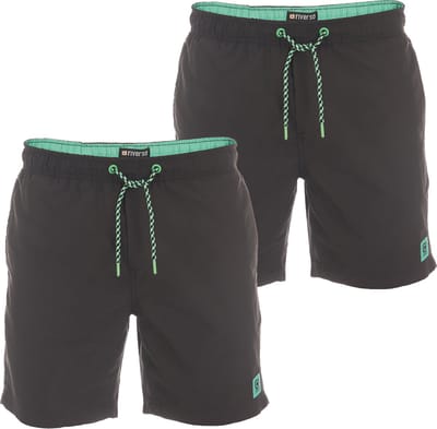 riverso Heren Short RIVDavid 2 Pack bequem Zwart S Volwassenen Sportieve Zwembroeken met Binnenslip